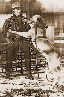 Walden with Chinook on hind legs